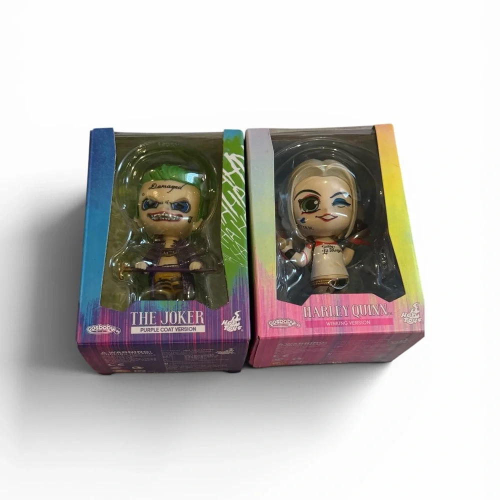 Suicide Squad The Joker & Harley Quinn Collectible Figures - Green, Blonde NWOT